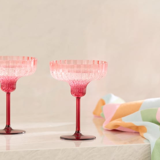 Positano Red & Pink Cocktail Drinkware