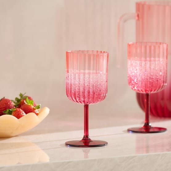 Positano Red & Pink Wine Drinkware