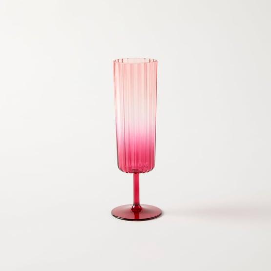 Positano Red & Pink Champagne Drinkware