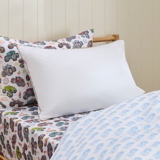 Mattel Hot Wheels Monster Trucks Text Pillowcase 