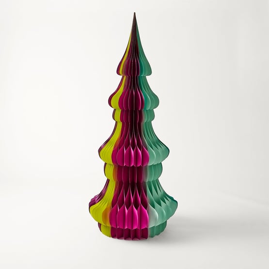 Honeycomb Paper Red & Pink Extra Large Tree