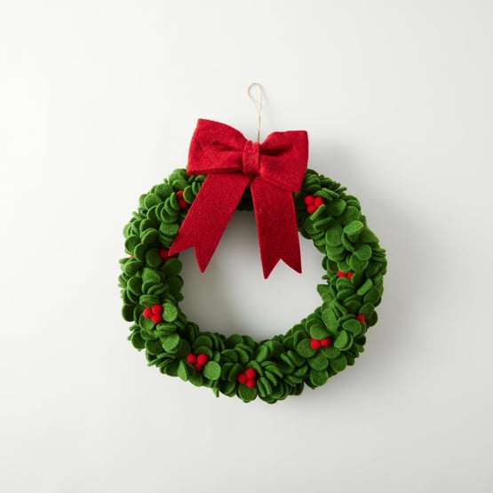 Green Felt Wreath