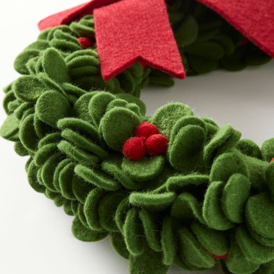 Green Felt Wreath