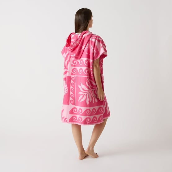 Azalea Pink Hooded Beach Towel