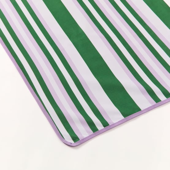 Kale & Orchid Stripe Picnic Rug
