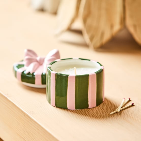 Ceramic Bow Candle 160g