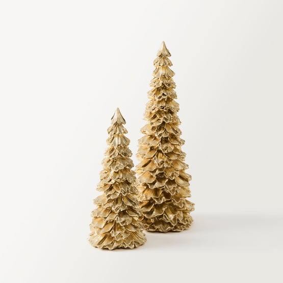 Gold Christmas Ruffle Tree