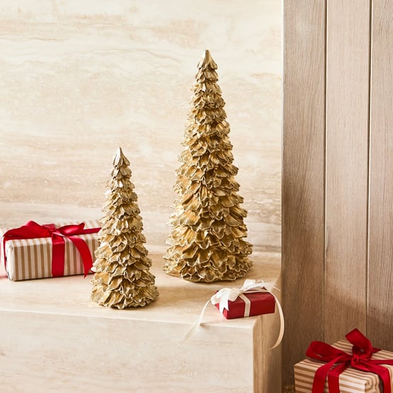 Gold Christmas Ruffle Tree