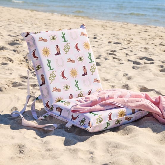 Coastal Cowgirl Padded Canvas Beach Chair