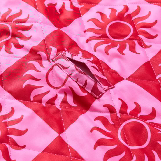 Sundown Pink Cabana & Umbrella Picnic Rug