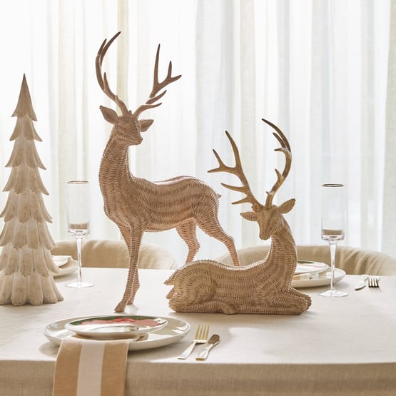 Christmas Natural & Gold Reindeer