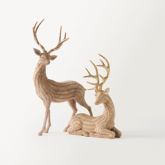 Christmas Natural & Gold Reindeer
