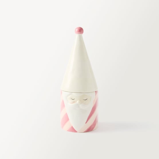 Santa Pink & White Canister