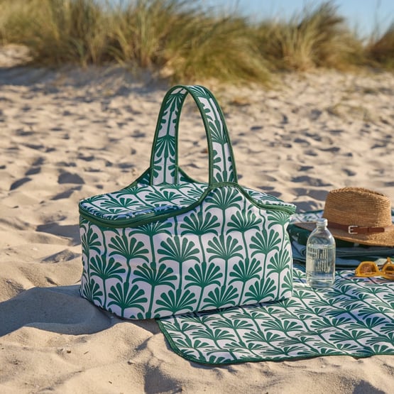 Green Palm Picnic Cooler Bag