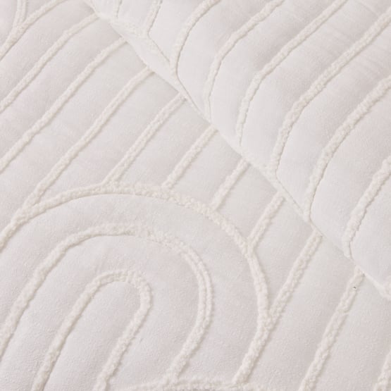 Archie White Tufted Quilted Coverlet Separates