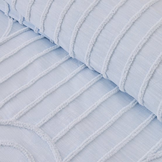 Archie Tufted Sky Blue Quilt Cover Separates