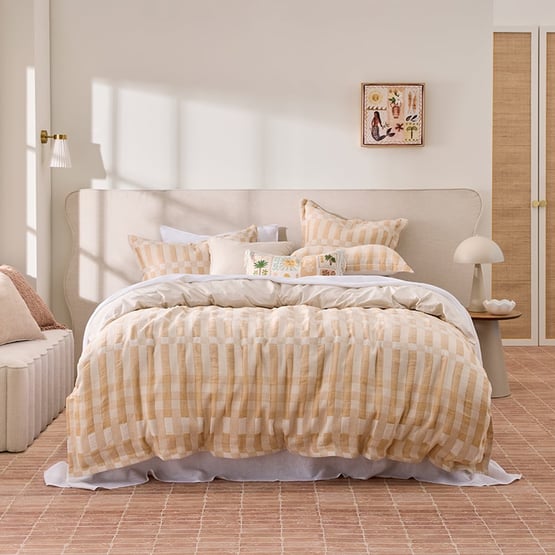 Sica Wheat Check Quilt Cover Set + Separates