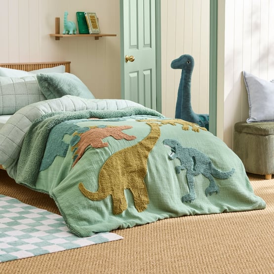 Dino Walk Tufted Blanket