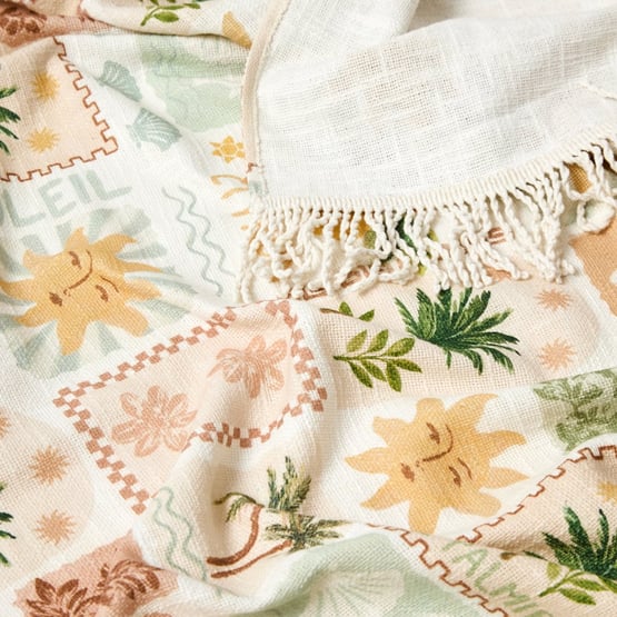 La Palmier Natural Throw