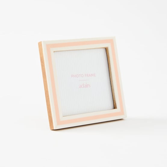 Capri Pink & White Stripe Photo Frame