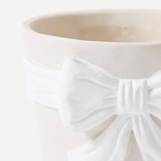 Bow Large White Pot