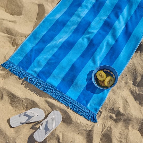 Kids Blue Stripe Beach Towel