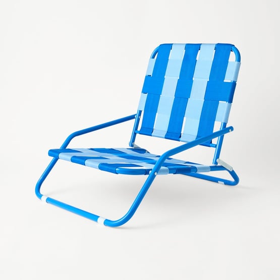 Blue Woven Beach Chair