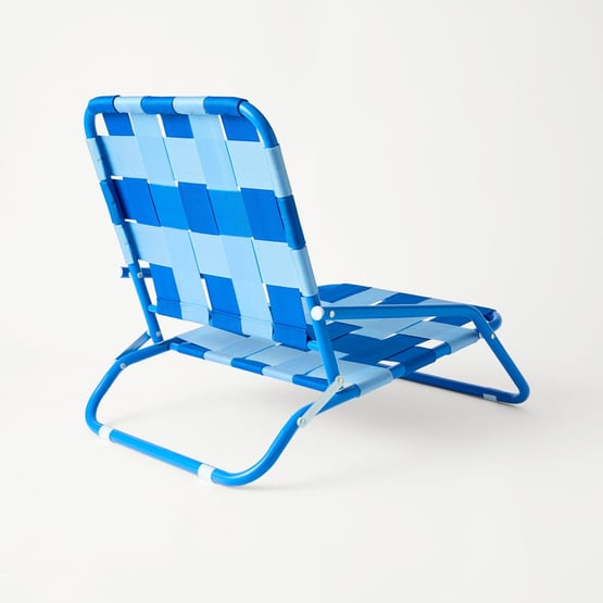 Blue Woven Beach Chair