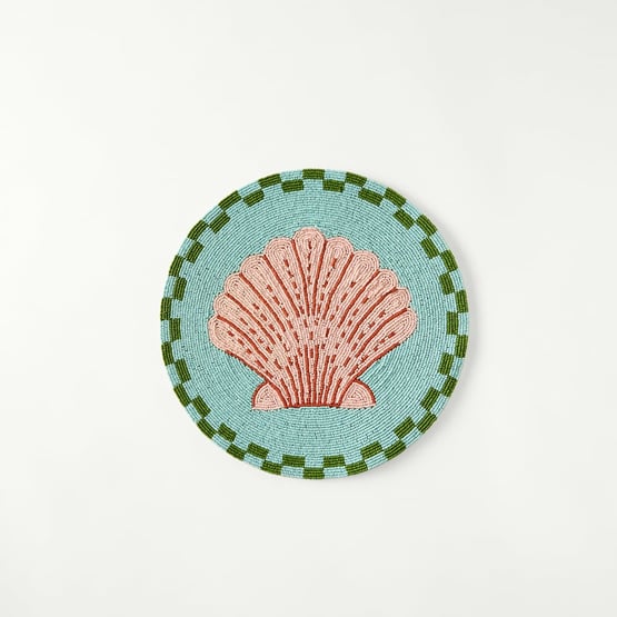 Sealife Beaded Shell Placemat