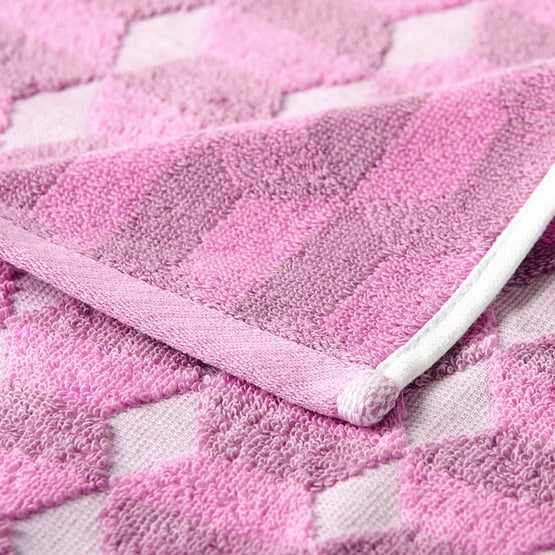 Geo Pink & Lilac Bath Towel