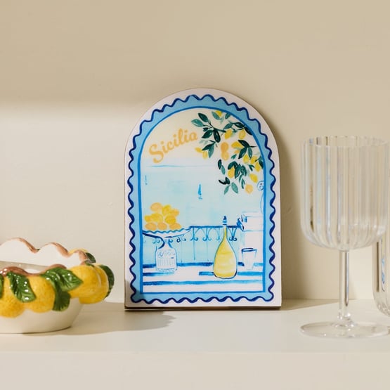 Riviera Sicilia Arch Timber Wall Art