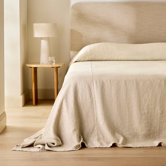 Vintage Washed Linen Bedcover
