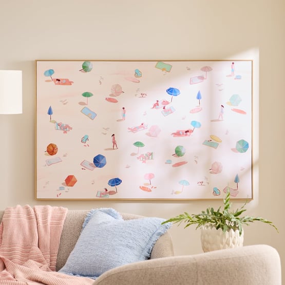 Summer Days Beach Scene Canvas