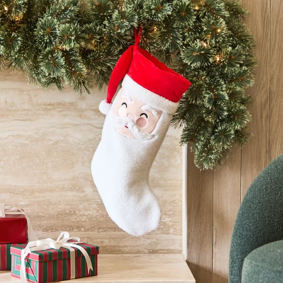 White Santa Stocking