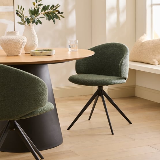 Kiel Sage Boucle Dining Chair