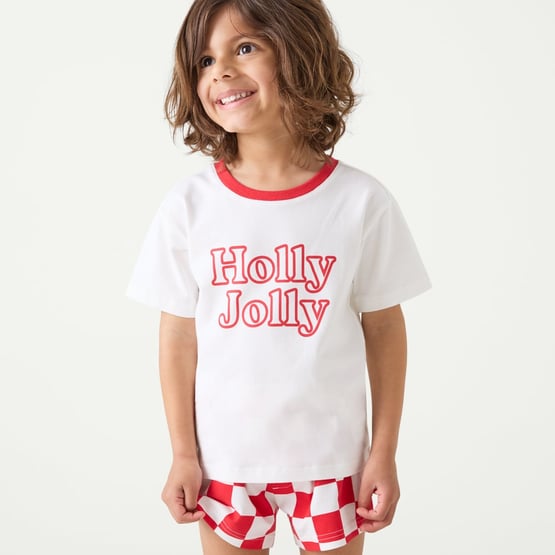Kid's Holly Jolly Red Short Pyjama Set