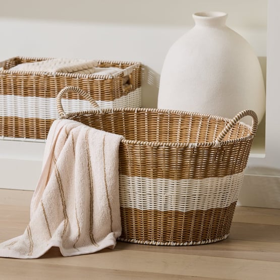 Eden Natural & White Wash Basket