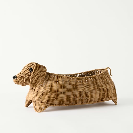 Dachshund Natural Storage Basket