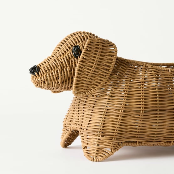 Dachshund Natural Storage Basket