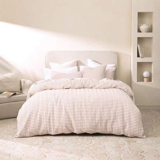 Luca Natural Quilt Cover Set + Separates