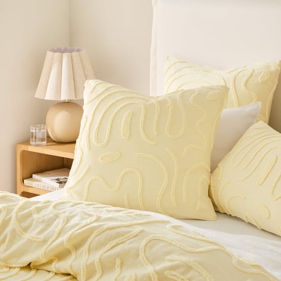 Swirl Tufted Lemon Pillowcases