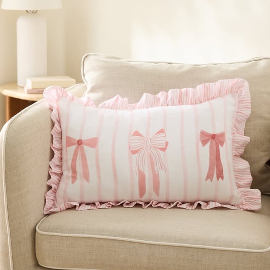 Blossom Pink Bow Cushion