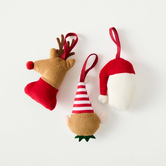 Santa Christmas Tree Decorations Pack of 3