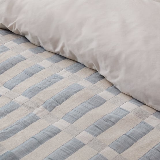 Sica Azure Check Quilt Cover Set + Separates