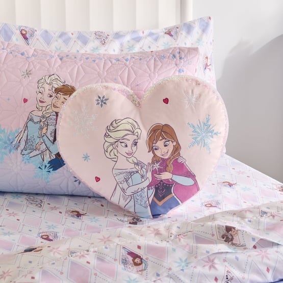 Disney Frozen Pink Heart Cushion