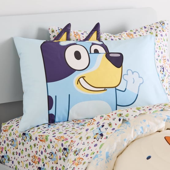Bluey Play Time Bluey Organic Cotton Text Pillowcase