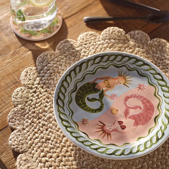 Siena Natural Jute Scalloped Placemat Pack of 2